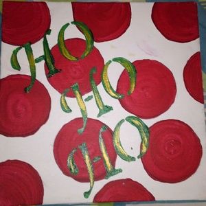 Christmas canvas panel painting